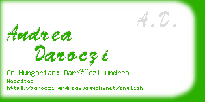 andrea daroczi business card